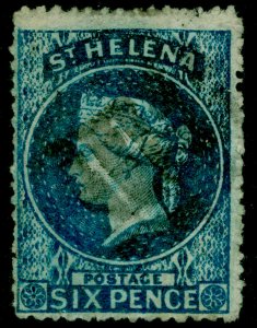 ST. HELENA SG2, 6d blue, FINE USED. Cat £275.