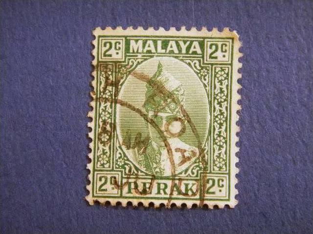 PERAK, 1938, used 2c. green, Sultan Iskandar