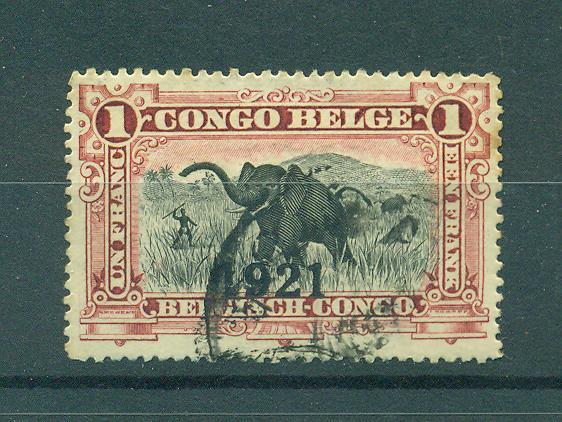 Belgian Congo sc# 70 used cat value $1.60