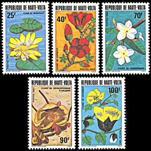 Upper Volta 601-605, MNH, Flower Blossoms