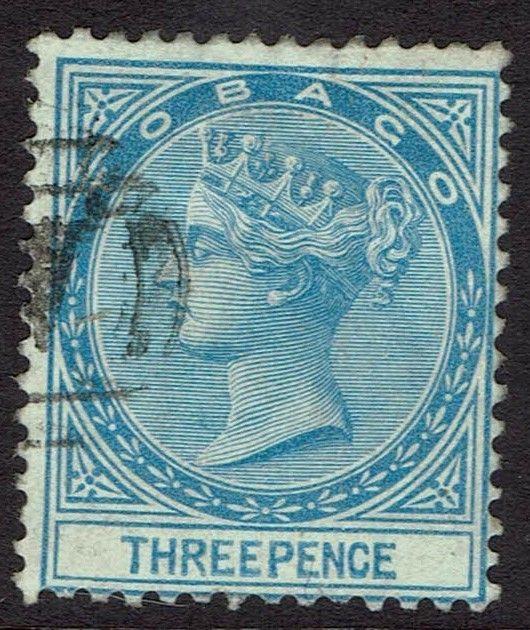 TOBAGO 1879 QV 3D WMK CROWN CC USED 