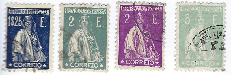 Portugal Ceres SC#286, 290-291, 296 Used F-VF...Fill a spot!