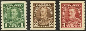 Canada Stamps # 228-230 MLH VF Scott Value $50.00