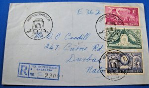 S. AFRICA 1949  -  COVER  -  SCOTT #112-114          (jpc5)