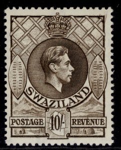 SWAZILAND GVI SG38a, 10s sepia, M MINT. Cat £10. 