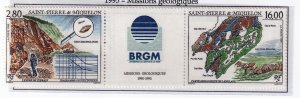 SPM ,  St. Pierre et Miquelon 1995 - Geological Mission    - MNH Pair     # 618a