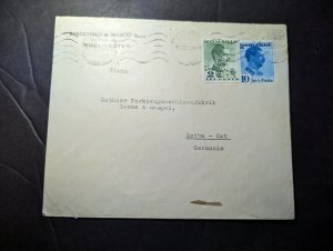 1938 Romania Perfin Cover Bucharest to Gotha Ost Germany