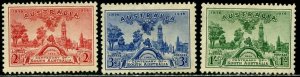 AUSTRALIA Sc#159-161 1936 South Australia Bicentennial Complete Set OG MH