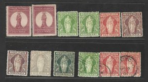 VIRGIN ISLANDS 1867-1899 NINE MINT 3 USED INCLUDES S.G. 15-16