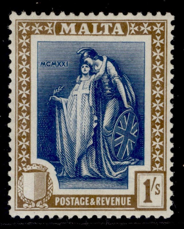 MALTA GV SG134, 1s indigo & sepia, M MINT. Cat £17.