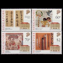 SINGAPORE 1996 - Scott# 760-3 Asian Museum Set of 4 NH