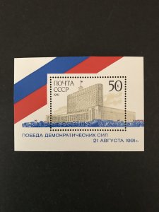 Russia 1991 #6029 S/S MNH, CV $2