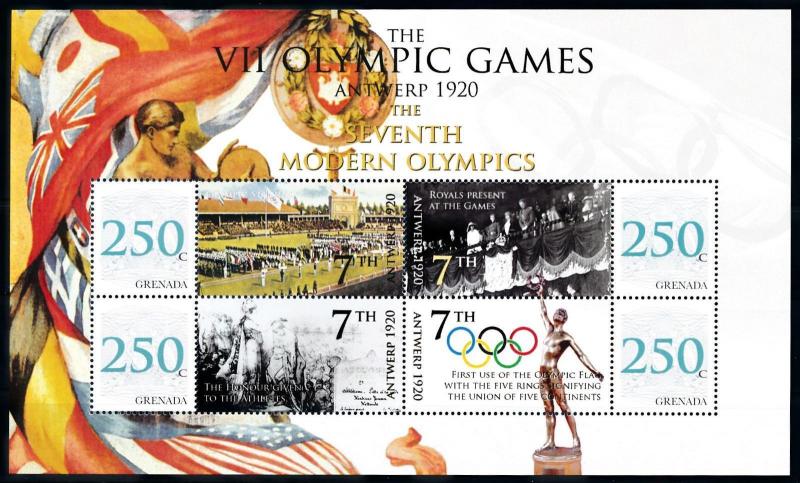 [93057] Grenada 2008 Olympic Games Antwerp Stadium Sheet MNH