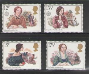 Great Britain Sc 915-8 1980 Victorian novelists stamps NH