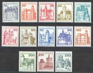 Germany Sc# 1231-1242 MH 1977-1979 Castles