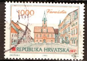 Croatia 1993; Sc. # 118; Used Single Stamp