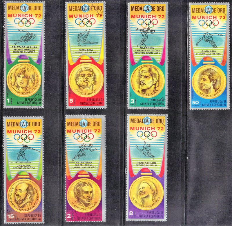 EQUATORIAL GUINEA LOT # 6  CTO 1972 OLYMPICS   SEE SCAN