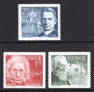 Sweden 1387-1389 Nobel Prize MNH VF