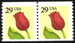 Sc 2526  29¢ Tulip Coil Pair, MNH