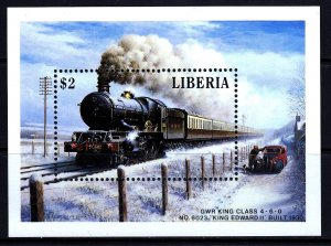 Liberia 1988 Locomotives Mint MNH Miniature Sheet SC 1087