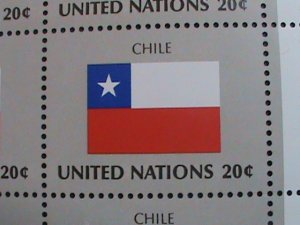 ​UNITED NATION-1984 SC#433-436 U. N. FLAGS SERIES MNH FULL SHEET- VERY FINE