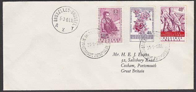 BELGIUM ANTARCTIC 1961 cover - base camp cds................................M845