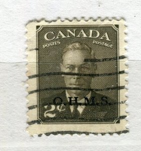 CANADA; 1950s early GVI Official ' OHMS ' Optd. fine used 2c. value