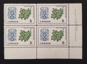 Canada 420 Plate Block LR No. 1 VF MNH