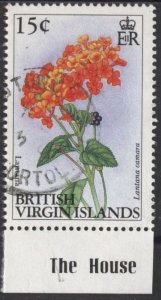 Virgin Islands 697 (used) 15c flowers: Lantana (1991)