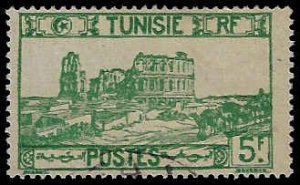 Tunisia #110A Used VLH; 5fr Roman Amphitheater (1946)