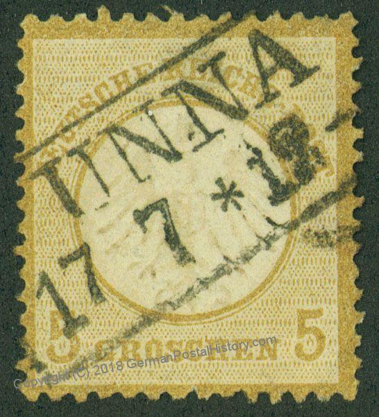 Germany Empire 5 Groschen Small Eagle Michel 6 Used Unna Box Cancel 50129