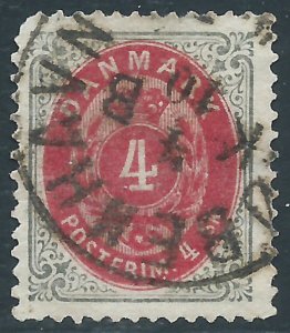 Denmark, Sc #16, 4s Used