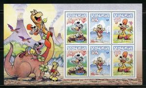 SLOVENIA CARTOON CHARACTERS   SCOTT#324a SOUVENIR SHEET   MINT NH