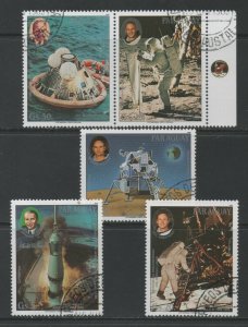 Thematic Stamps Space - PARAGUAY 1989 MOON LANDING 5v used