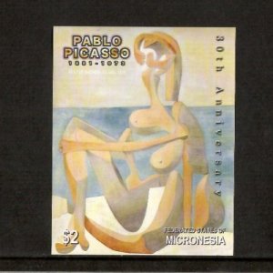Micronesia 2003 - Pablo Picasso Art - Souvenir Stamp Sheet - Scott #580 - MNH
