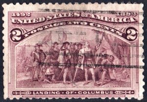 SC#231 2¢ Landing of Columbus (1893) Used