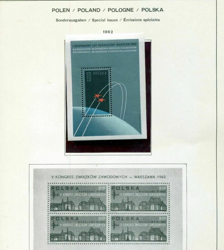 POLAND 1961/63 Sport Space Wildlife M&U on 16 Pages(140+Items)H00599