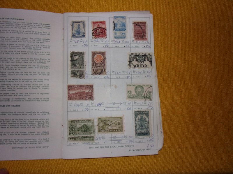 MEXICO COLLECTION IN APPROVAL BOOK MINT/USED