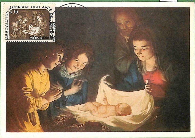 90261  - MONACO -   MAXIMUM CARD -   ART Religion XMAS   INFANCY