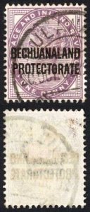 Bechuanaland SG61 1d used in Bulawayo (Southern Rhodesia) Scarce