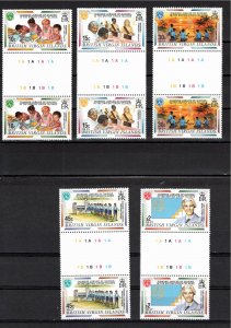 Virgin Islands (British) 1996 MNH Sc 842-6 gutter pairs