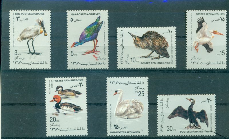 Afghanistan - Sc# 1373-9. 1989 Birds. MNH. $9.30.