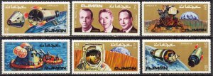 Ajman 1970 Space Mission Apollo 14 set of 6 MNH