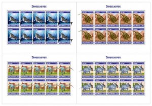 Mozambique - 2021 Dinosaurs, Gargoyleosaurus - 4 10 Stamp Sheets - MOZ210305f