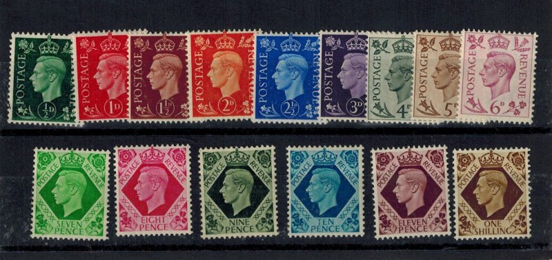 Great Britain 235-248 and 266 MNH F-VF