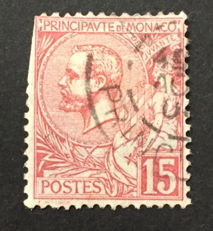 Monaco 1891  #17, Albert I, Used.