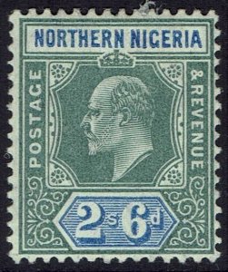 NORTHERN NIGERIA 1905 KEVII 2/6 CHALK PAPER WMK MULTI CROWN CA