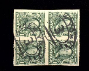 HS&C: Scott #314 Used Choice block of four. Vf/Xf US Stamp