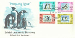 British Antarctic Territory Scott 72-75 Unaddressed.