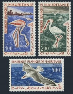 Mauritania C14-C16, MNH. Michel 178-180. Birds 1961. Flamingos, Spoonbills, Gull